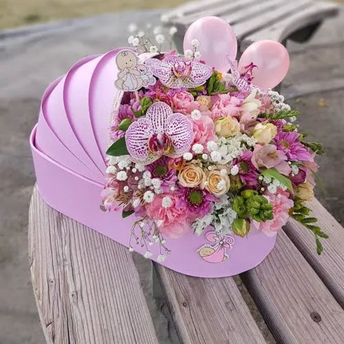 بهترین باکس گل برای تولد نوزاد