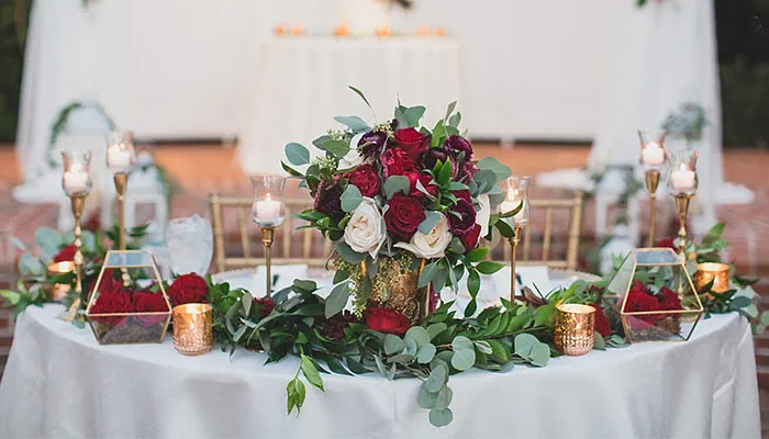 گل آرایی اتاق عقد