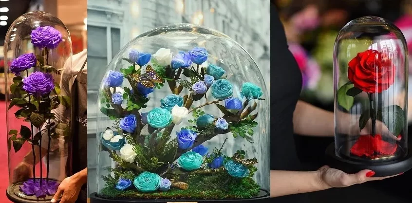 گل آرایی داخل شیشه